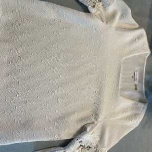 Calvin Klein Ivory Lace Blouse